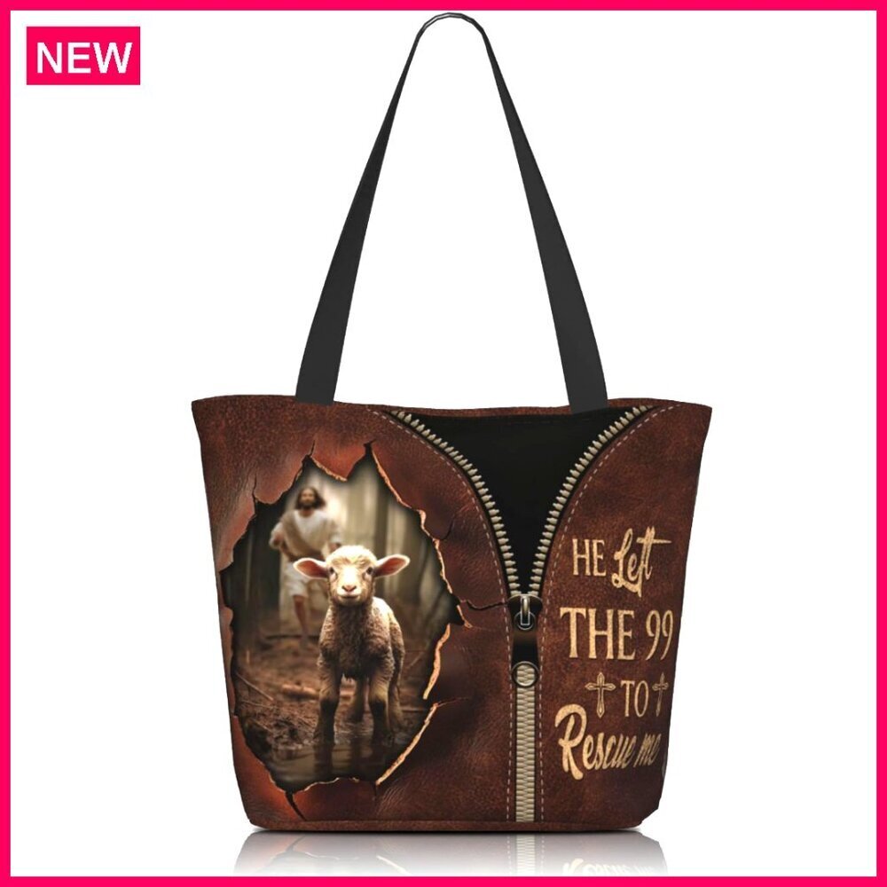 Waterproof Polyester Tote Bag with Zipper for Church and Travel